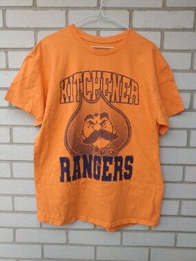 Kitchener Rangers Hockey TEX T-Shirt Size Large Orange